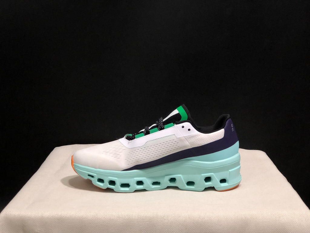 On Running Cloudmonster Sneakers White | Creek Green