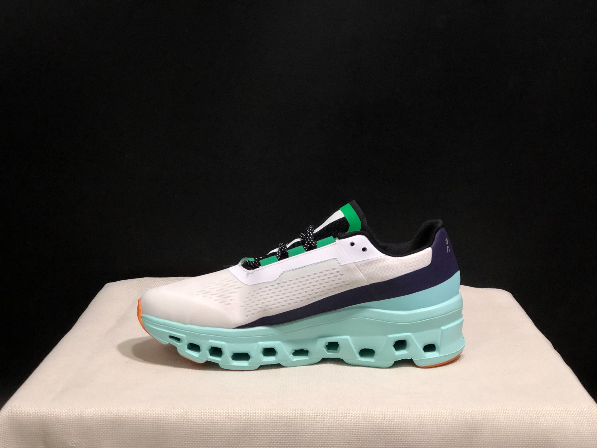 On Running Cloudmonster Sneakers White | Creek Green