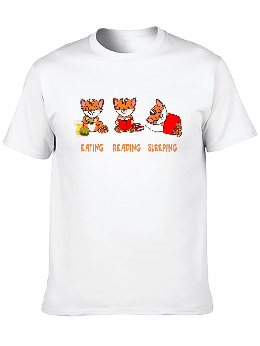 Eating Reading Sleeping Cat T-Shirt