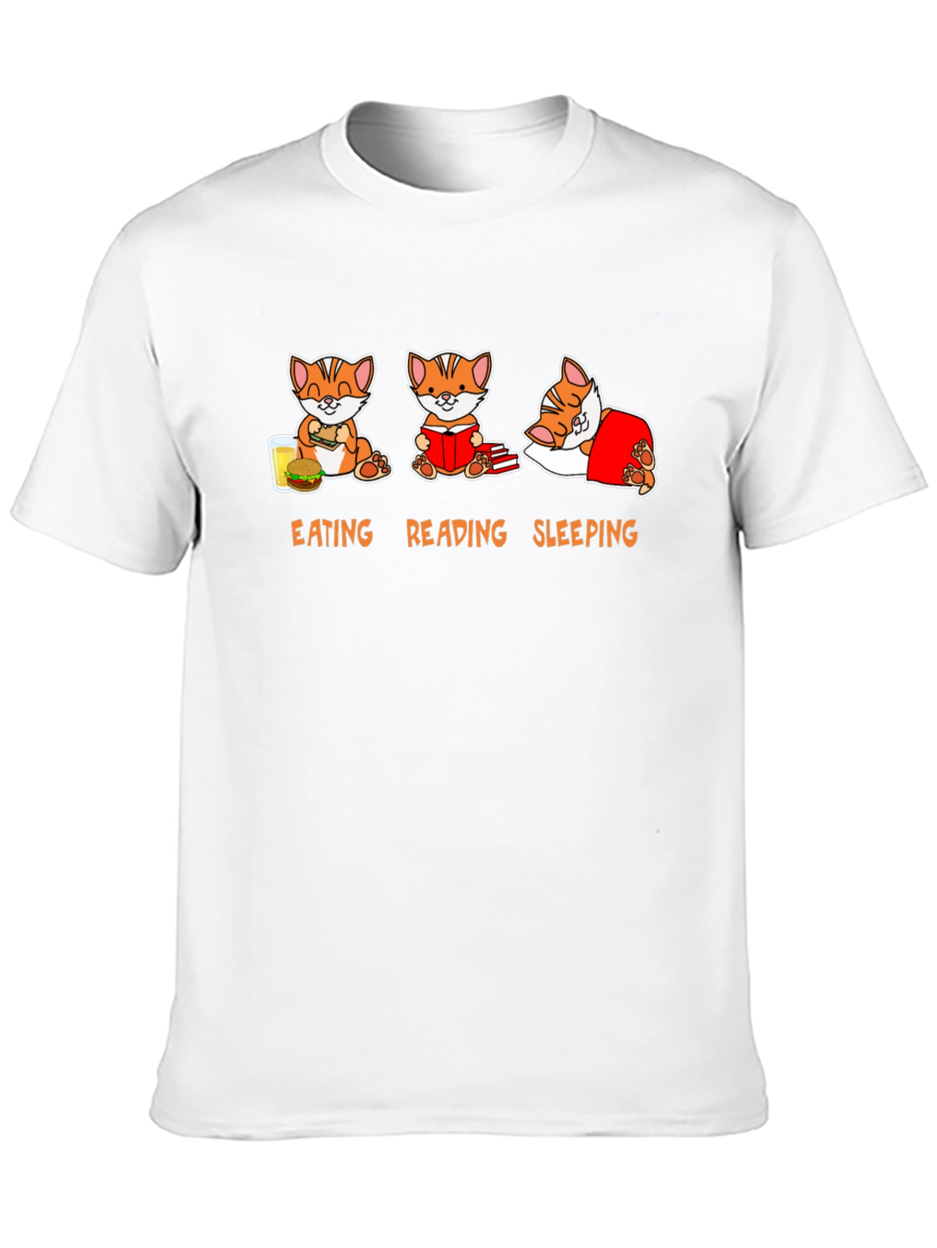 Eating Reading Sleeping Cat T-Shirt