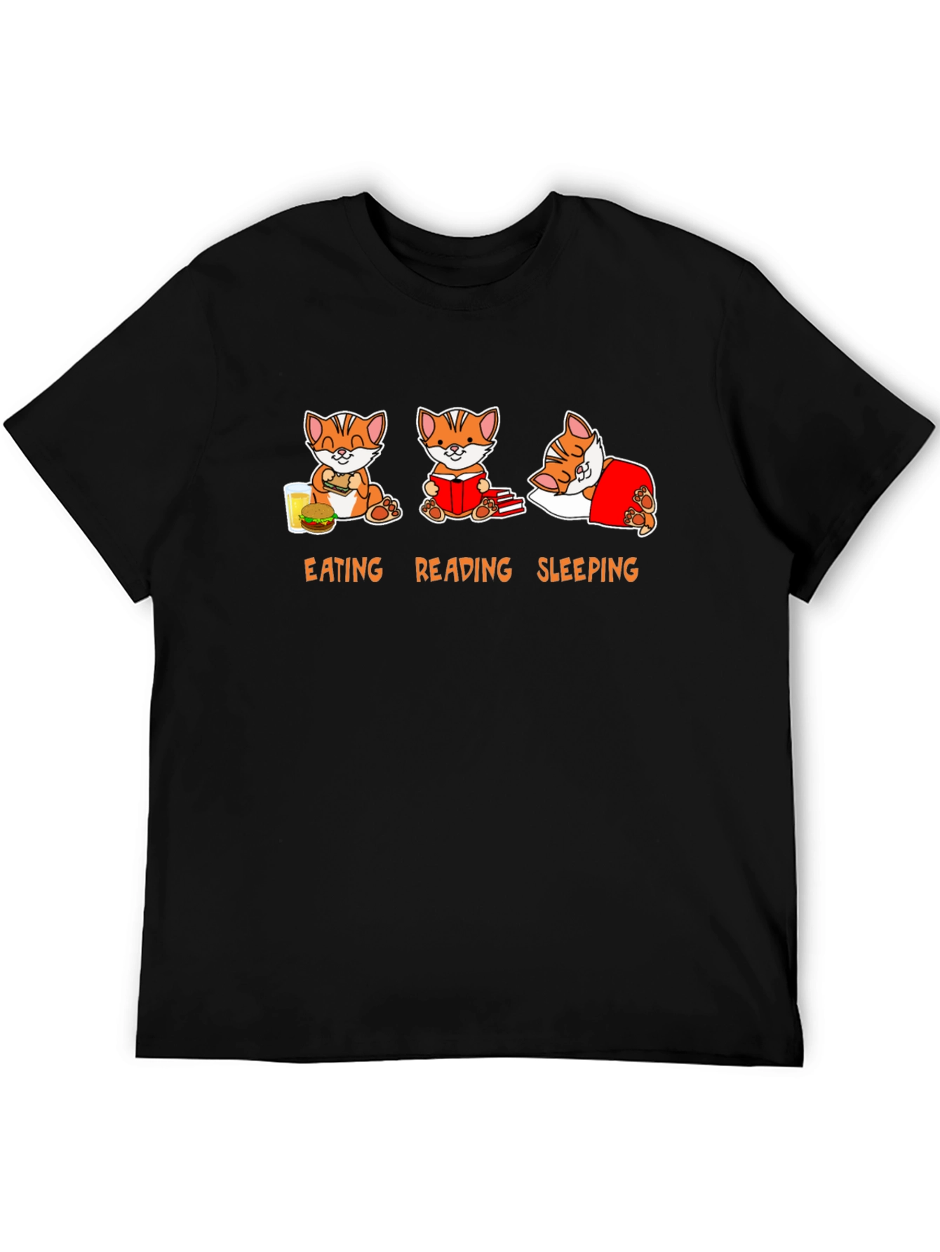 Eating Reading Sleeping Cat T-Shirt