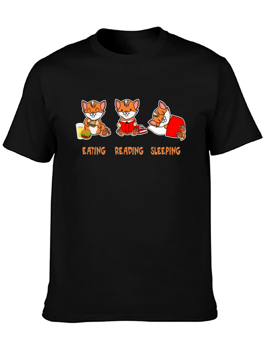 Eating Reading Sleeping Cat T-Shirt