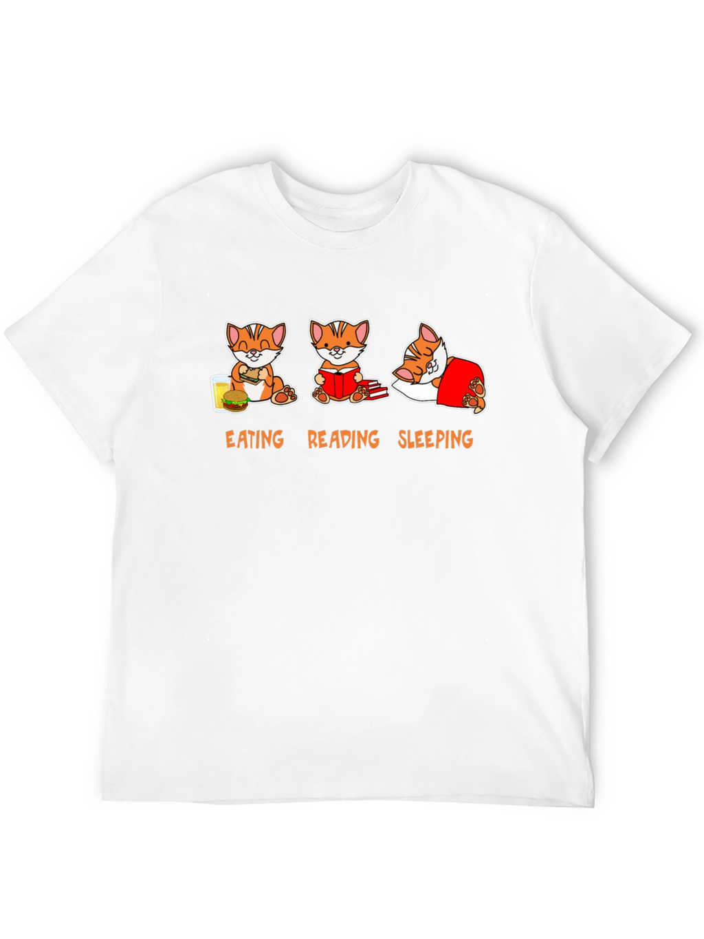 Eating Reading Sleeping Cat T-Shirt