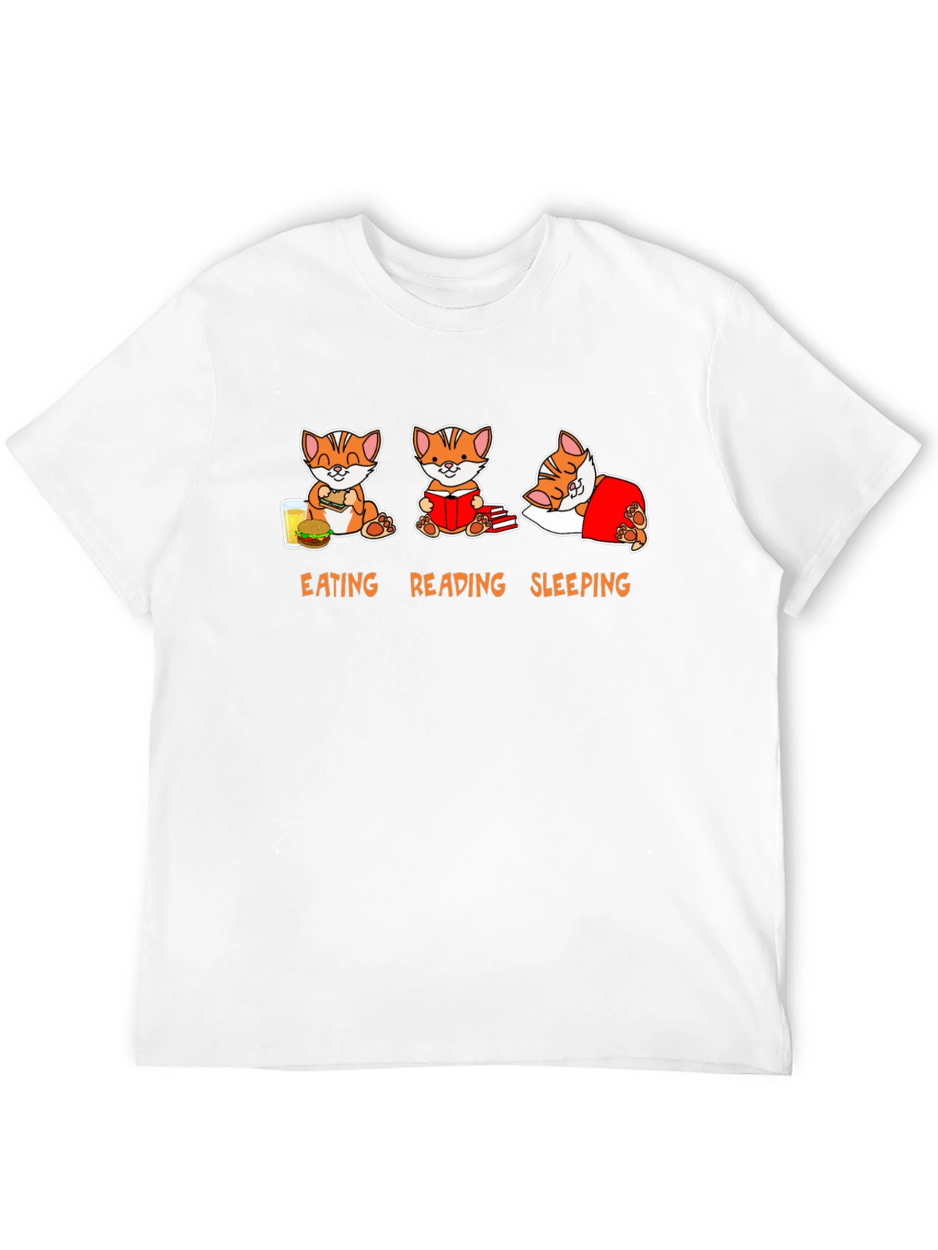 Eating Reading Sleeping Cat T-Shirt