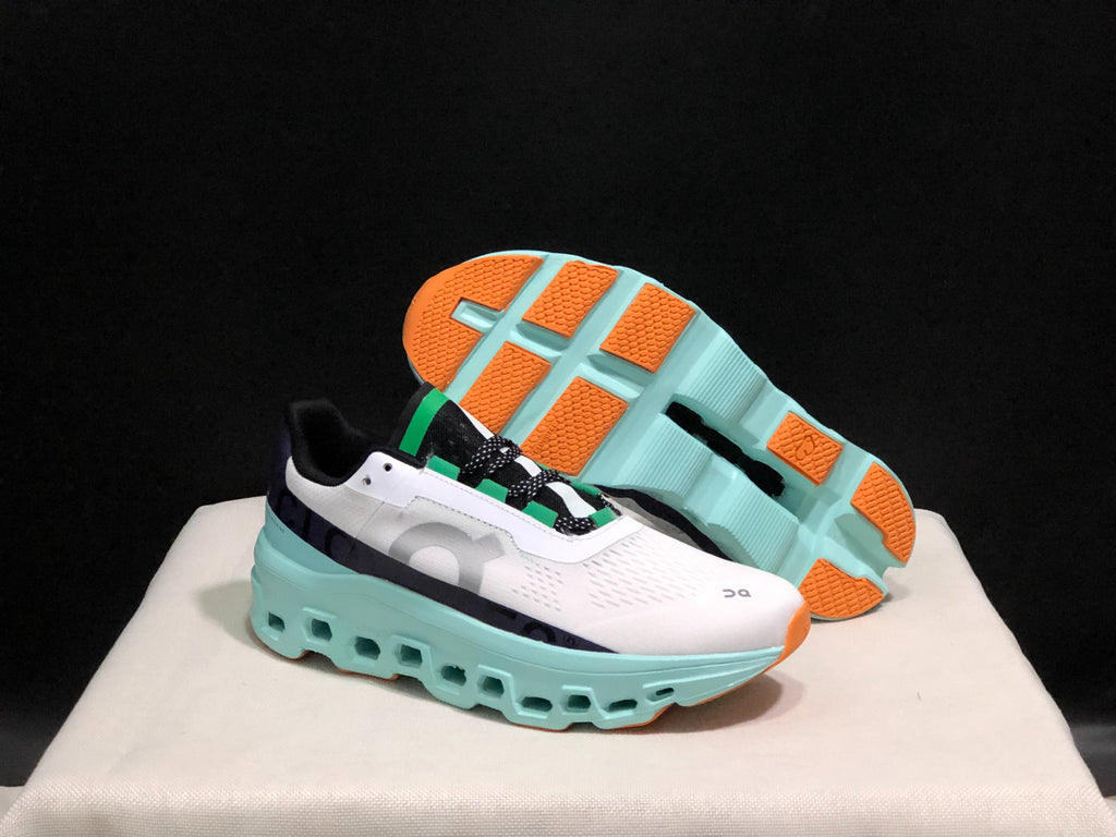 On Running Cloudmonster Sneakers White | Creek Green