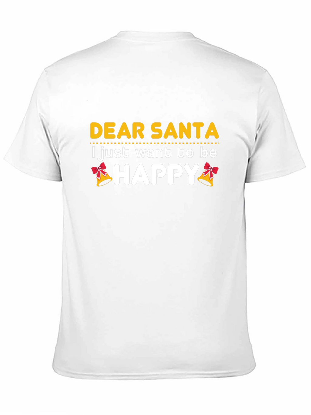 Dear Santa Happy Black T-Shirt