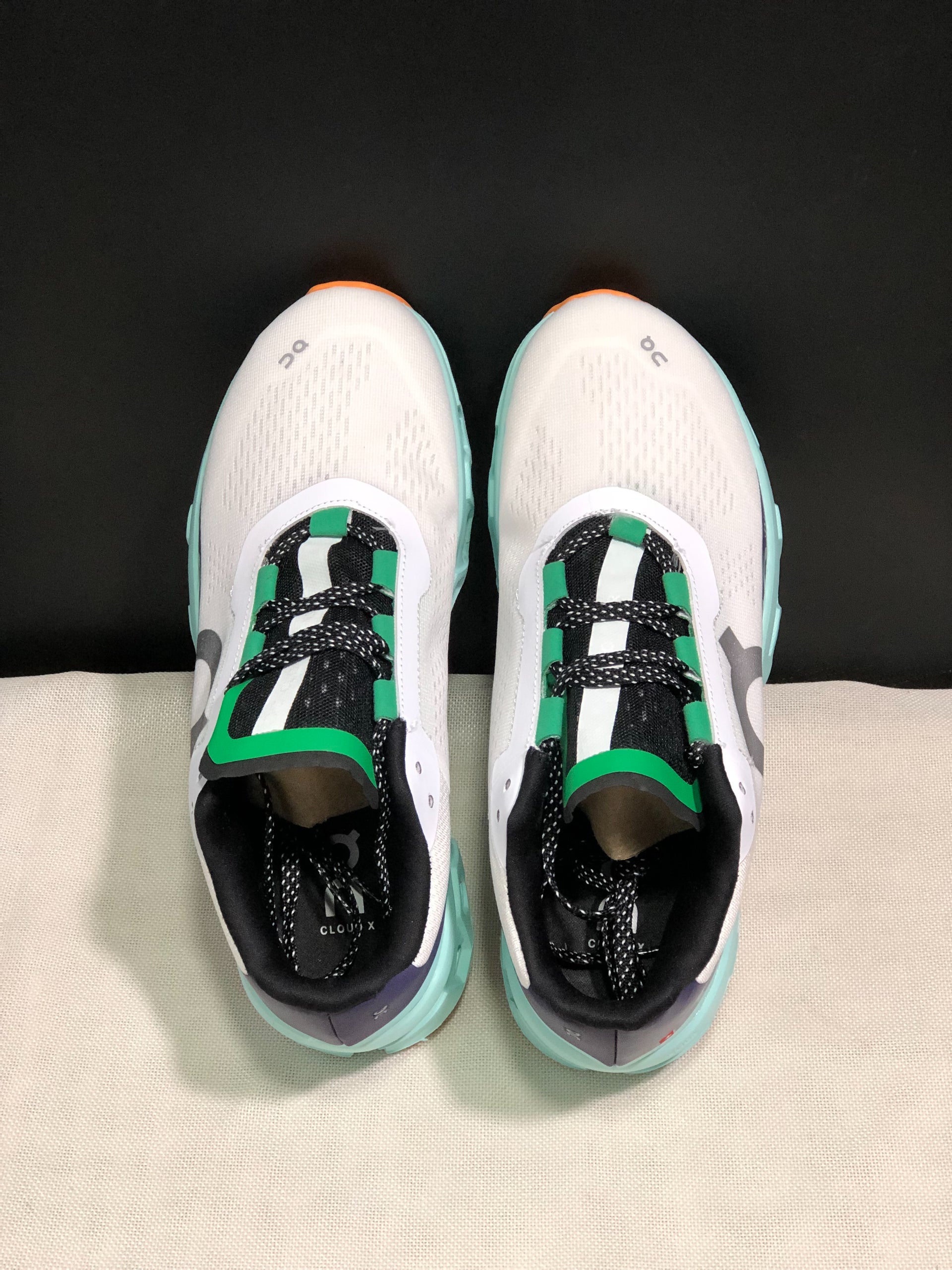 On Running Cloudmonster Sneakers White | Creek Green