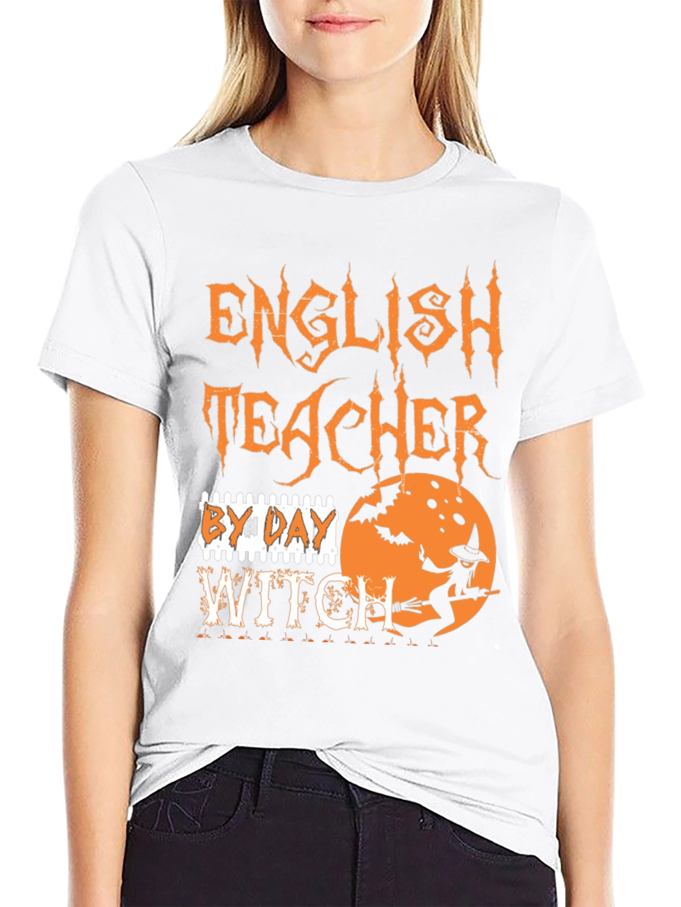 English Teacher Witch Halloween T-Shirt