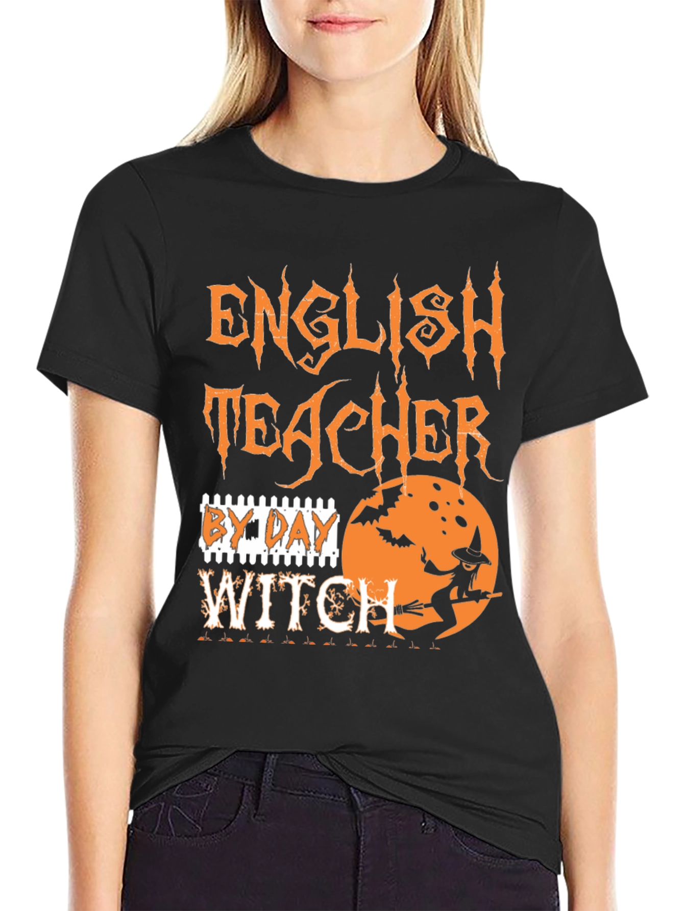 English Teacher Witch Halloween T-Shirt