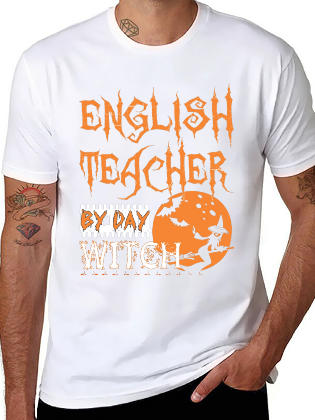 English Teacher Witch Halloween T-Shirt