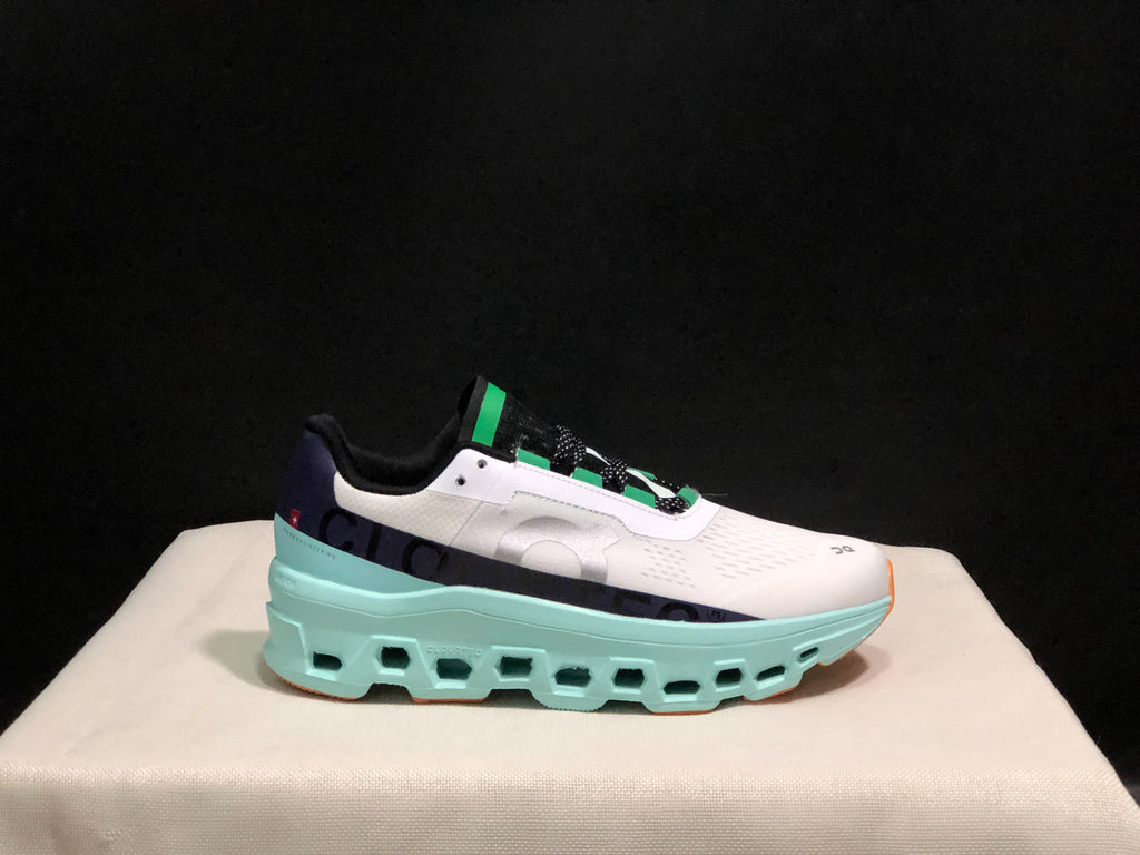 On Running Cloudmonster Sneakers White | Creek Green