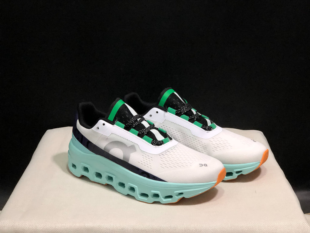 On Running Cloudmonster Sneakers White | Creek Green