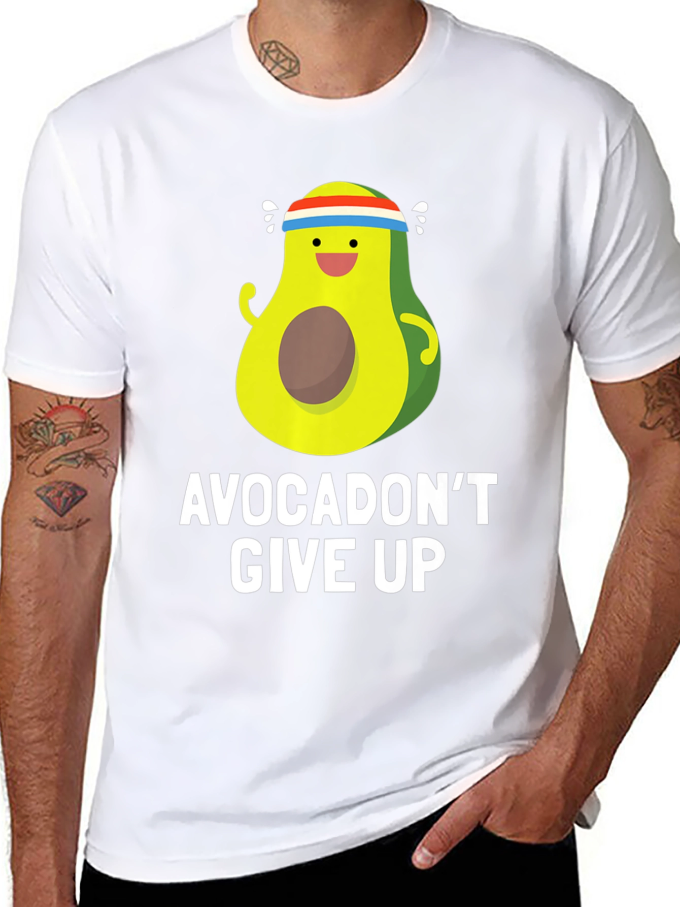Avocadont Give Up T-Shirt - Funny Avocado Gym Tee