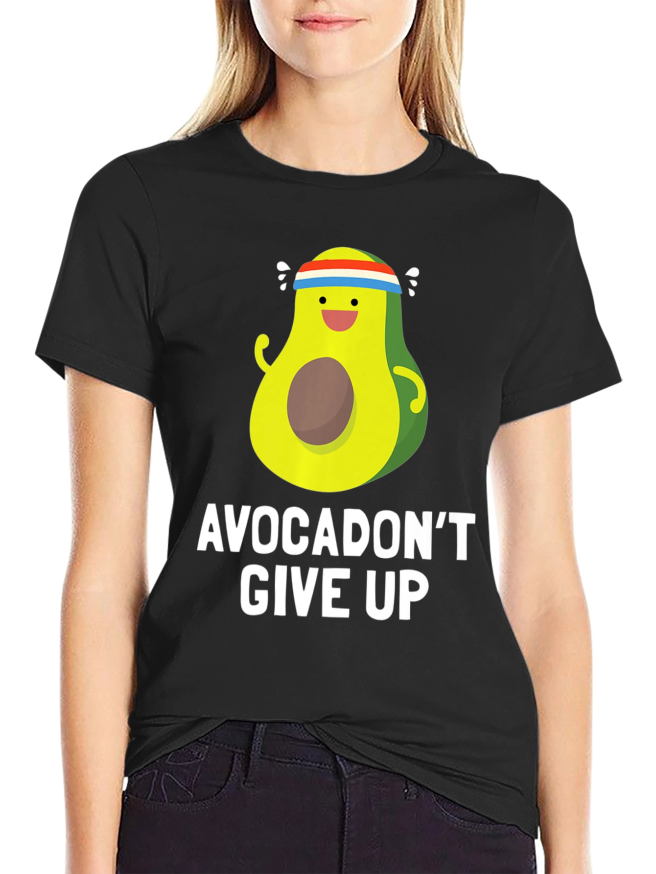 Avocadont Give Up T-Shirt - Funny Avocado Gym Tee