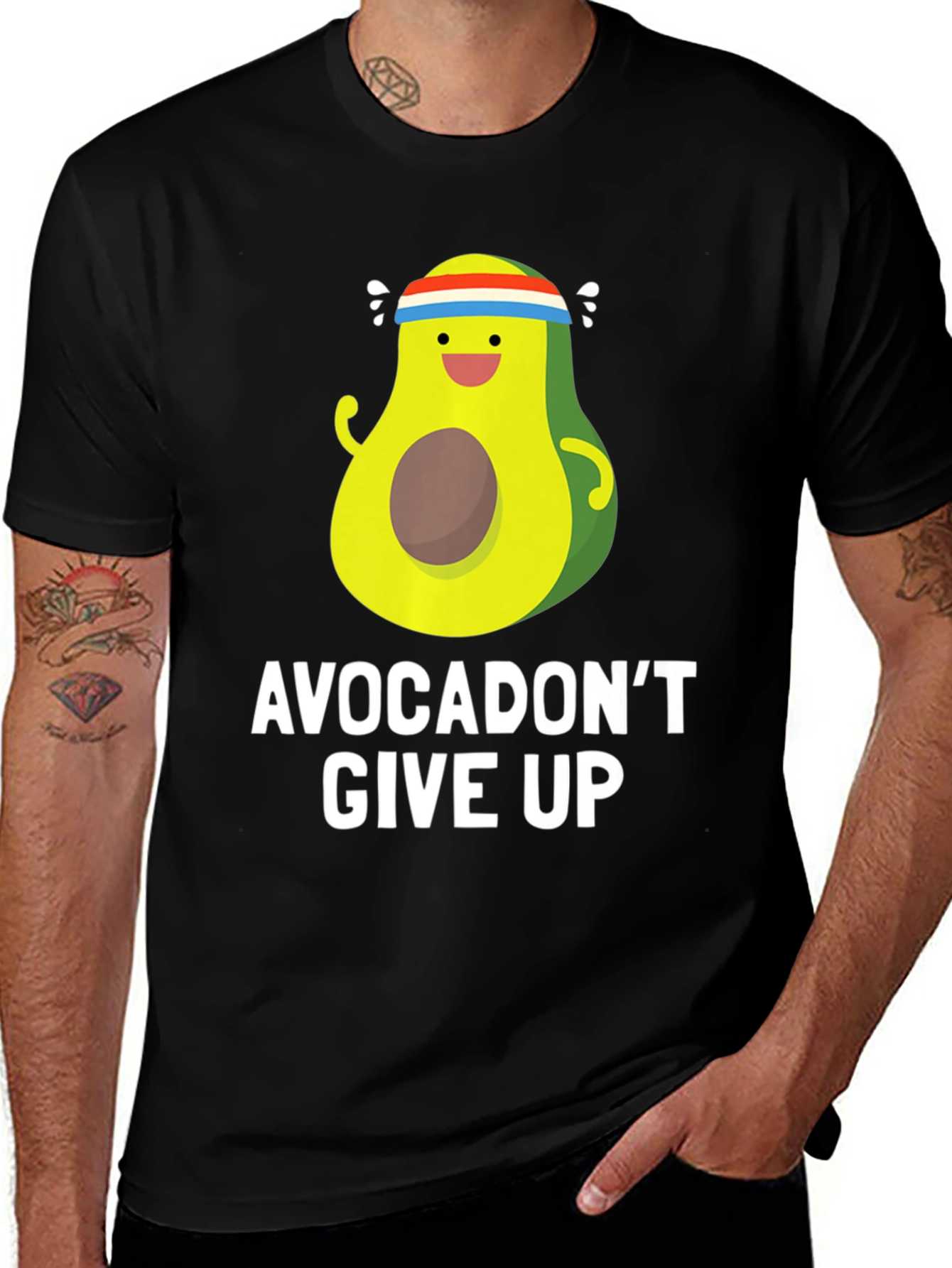 Avocadont Give Up T-Shirt - Funny Avocado Gym Tee