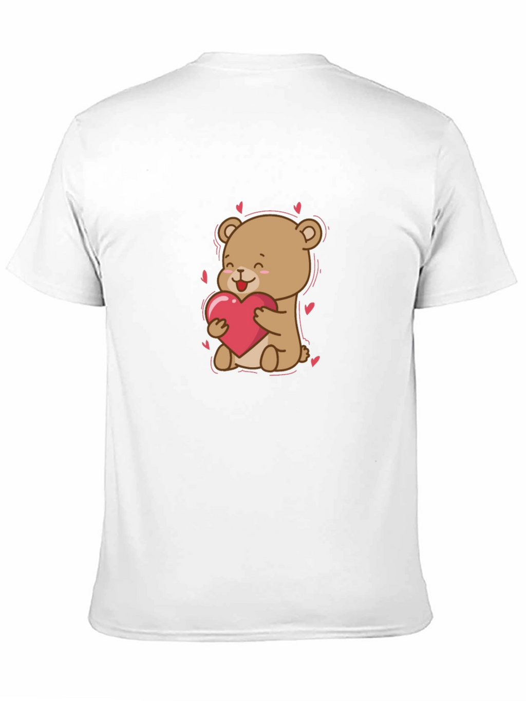 Cute Bear Holding Heart Graphic T-Shirt