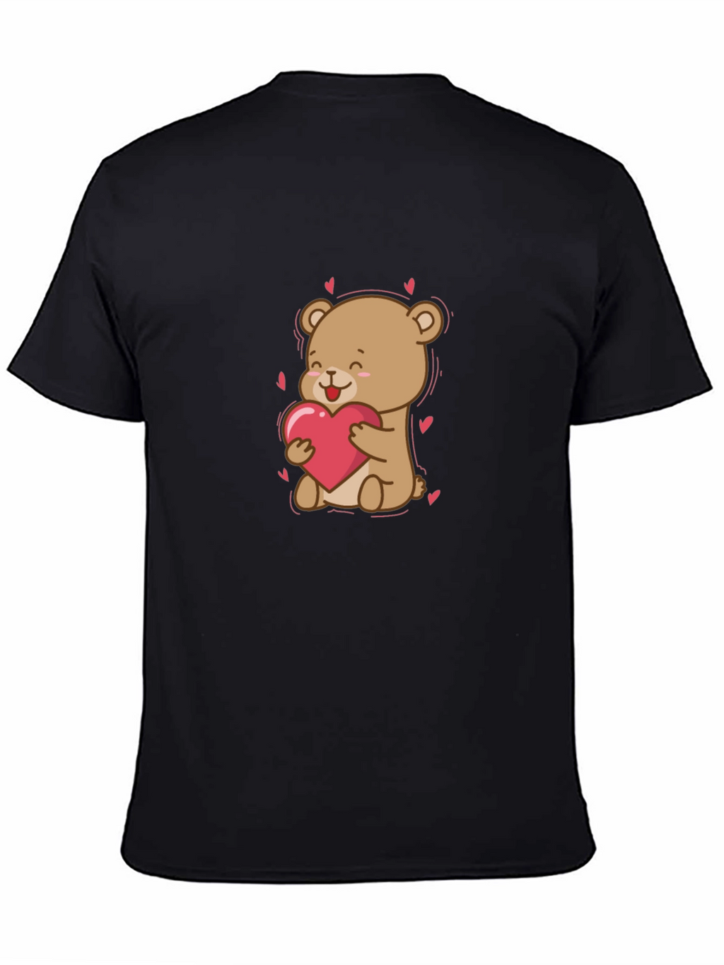 Cute Bear Holding Heart Graphic T-Shirt