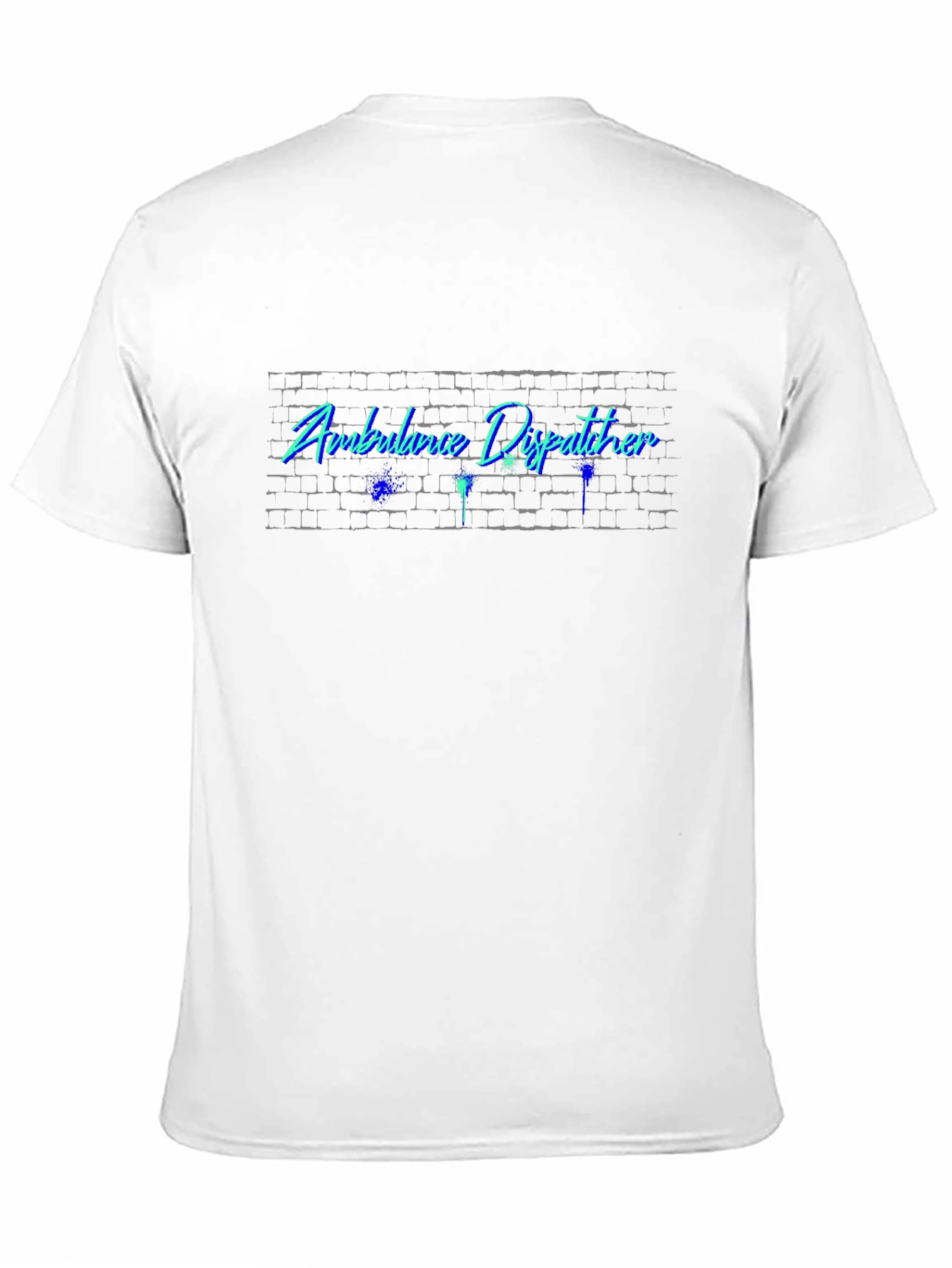 Ambulance Dispatcher Brick Wall Neon Style T-Shirt