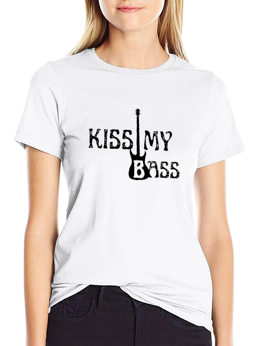 Kiss My Bass Black Graphic Tee