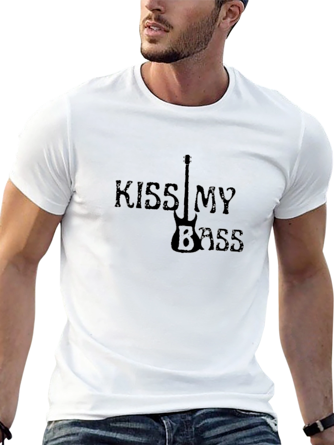 Kiss My Bass Black Graphic Tee