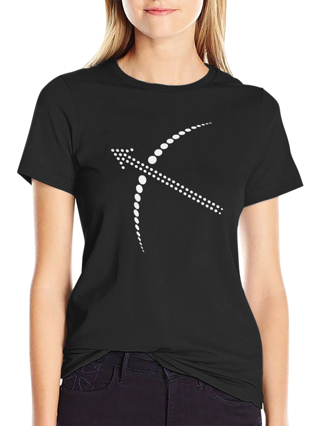 Abstract Archer Graphic T-Shirt - Black