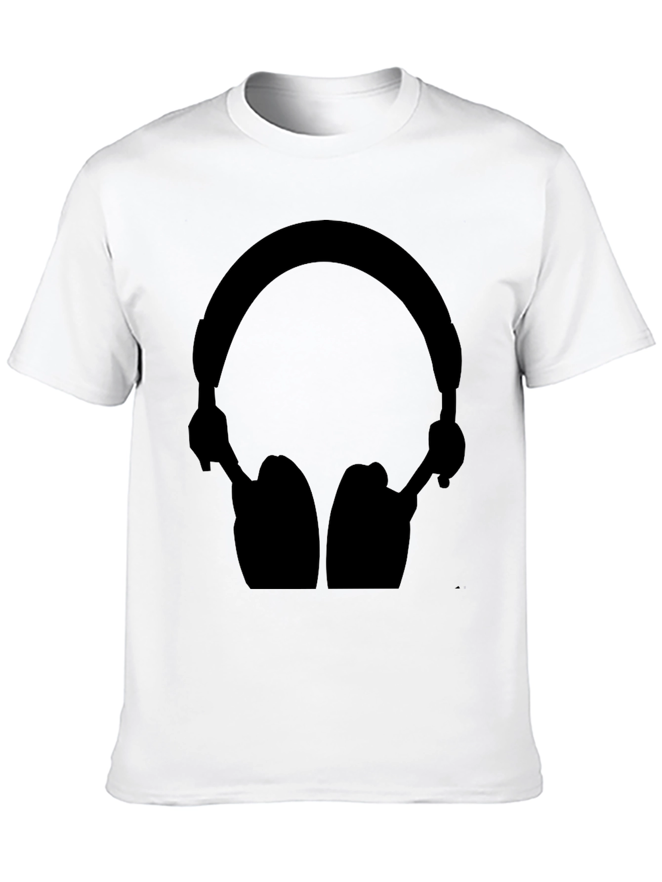 Black Headphone Graphic Tee - Stylish Audio Lovers Shirt