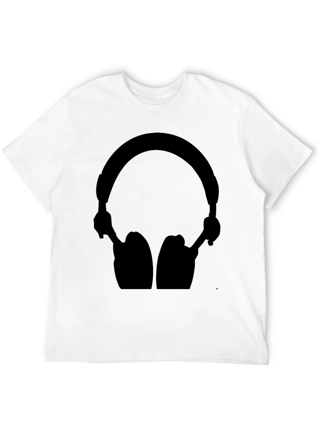 Black Headphone Graphic Tee - Stylish Audio Lovers Shirt