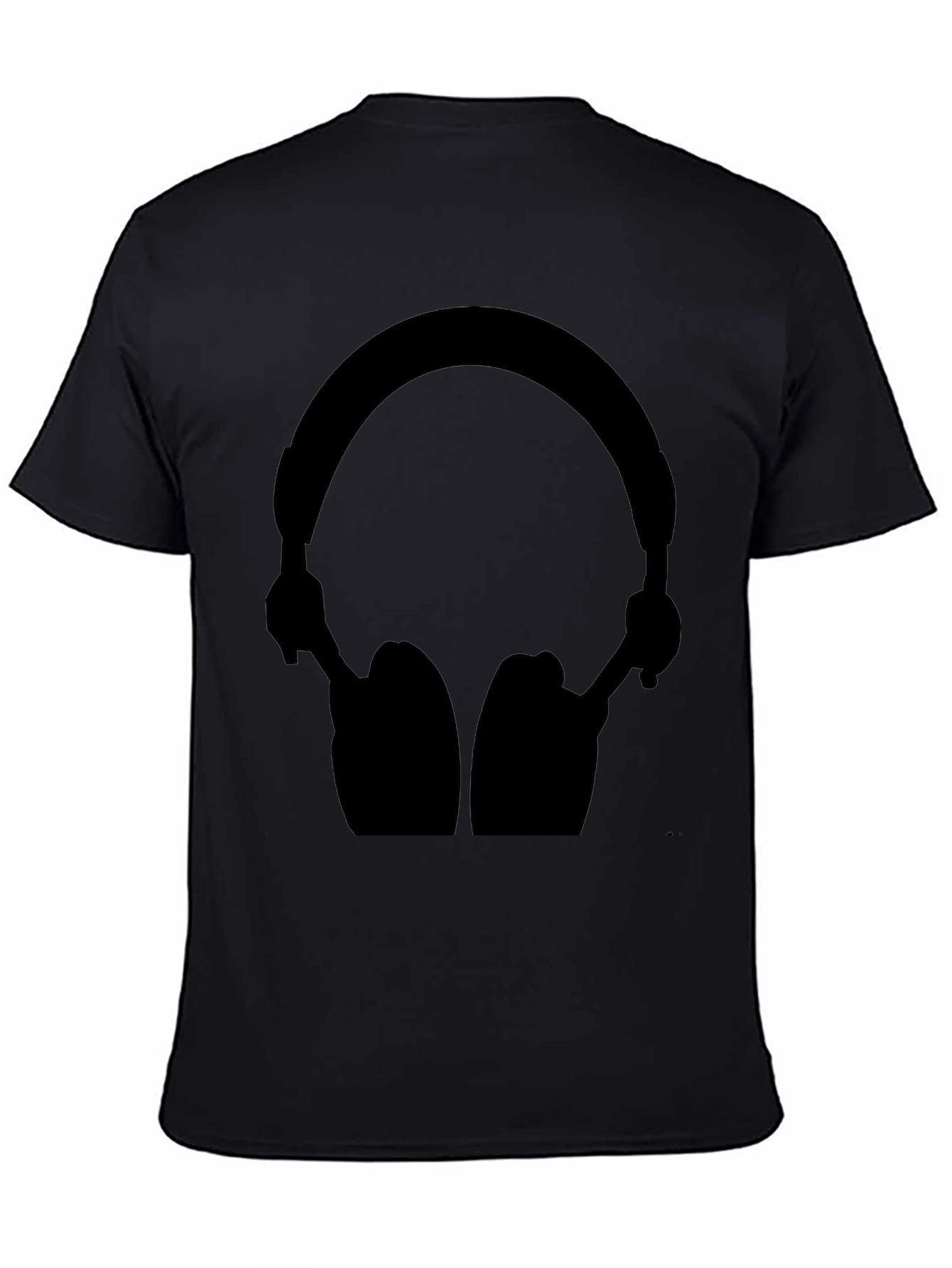 Black Headphone Graphic Tee - Stylish Audio Lovers Shirt