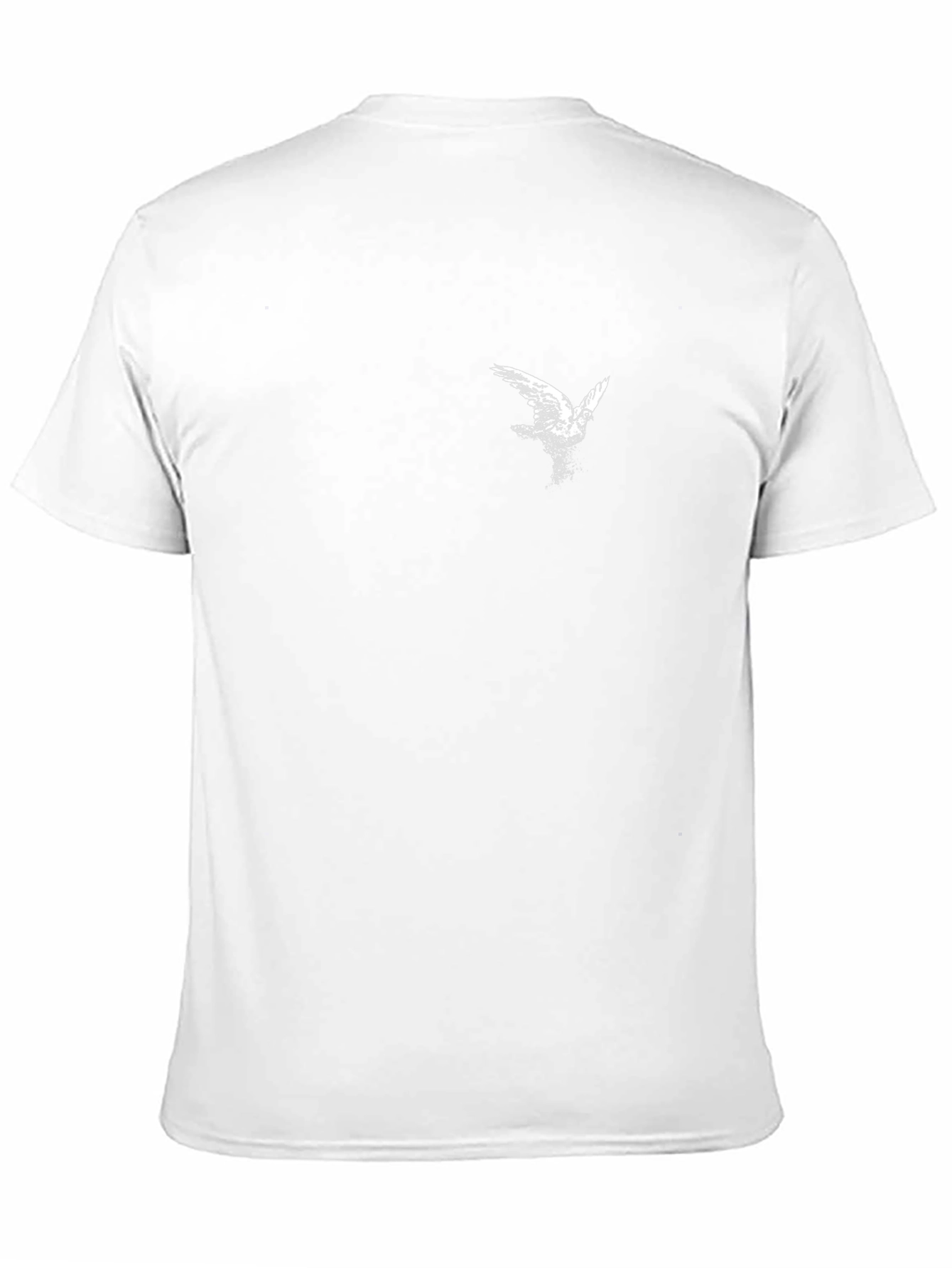 Black Graphic Tee - Bird Print Soft Cotton