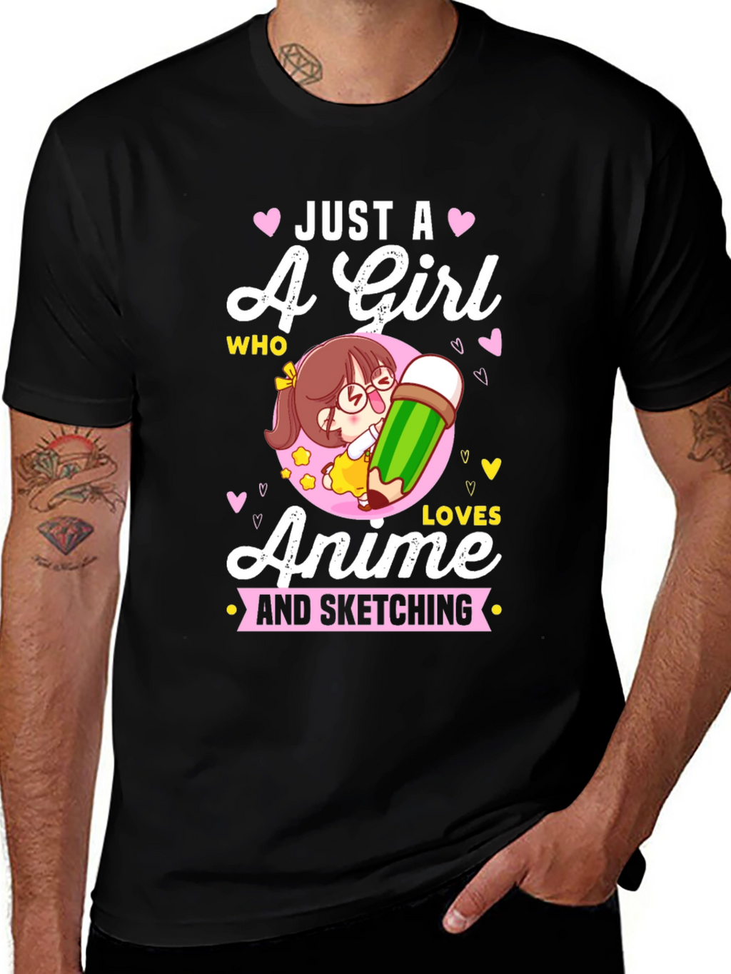 Anime Girl Sketching T-Shirt