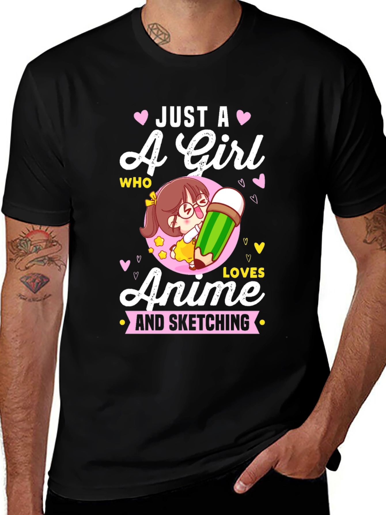 Anime Girl Sketching T-Shirt