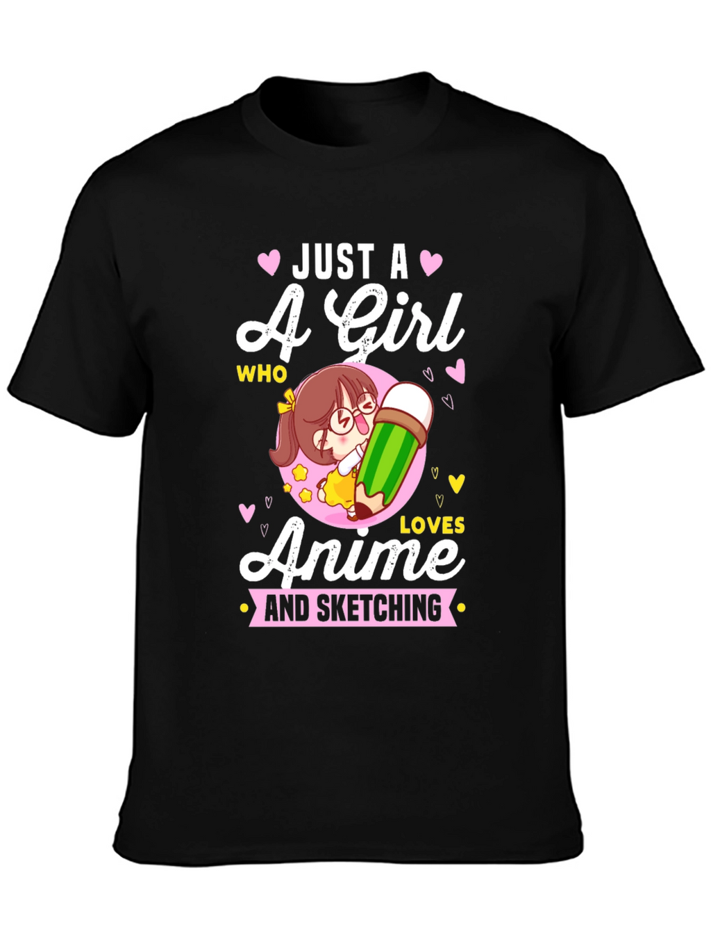 Anime Girl Sketching T-Shirt