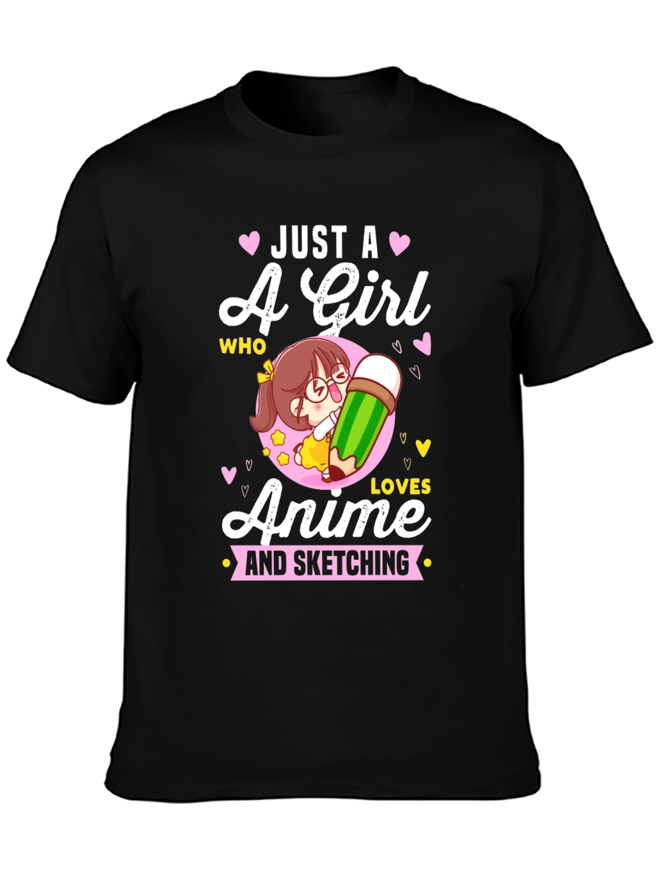 Anime Girl Sketching T-Shirt