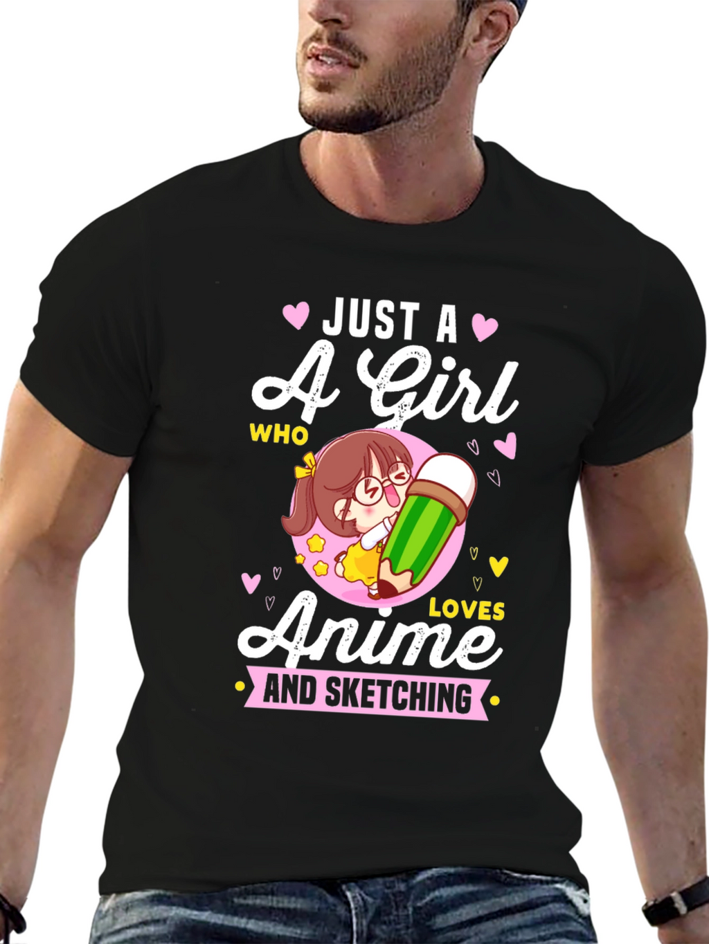 Anime Girl Sketching T-Shirt