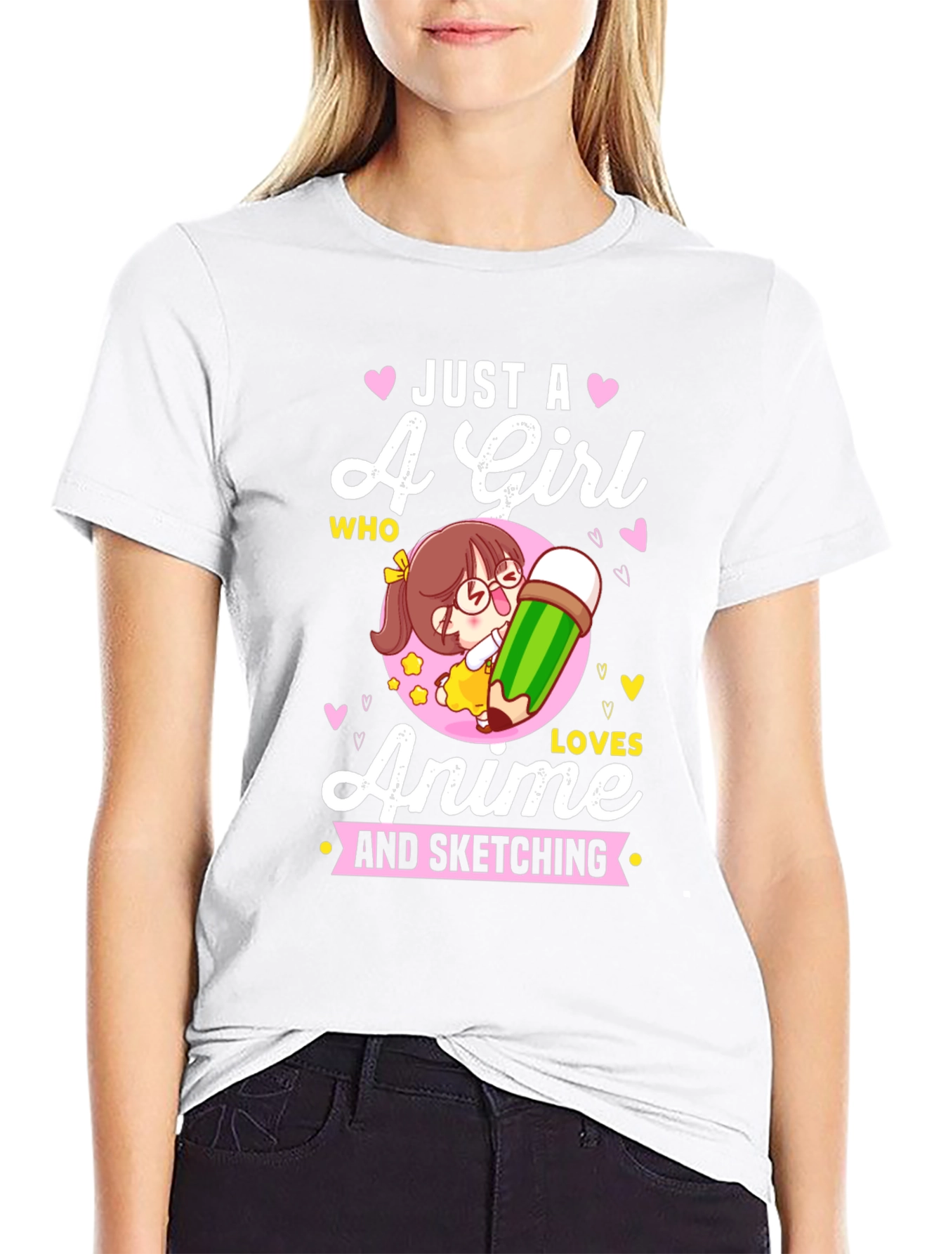 Anime Girl Sketching T-Shirt