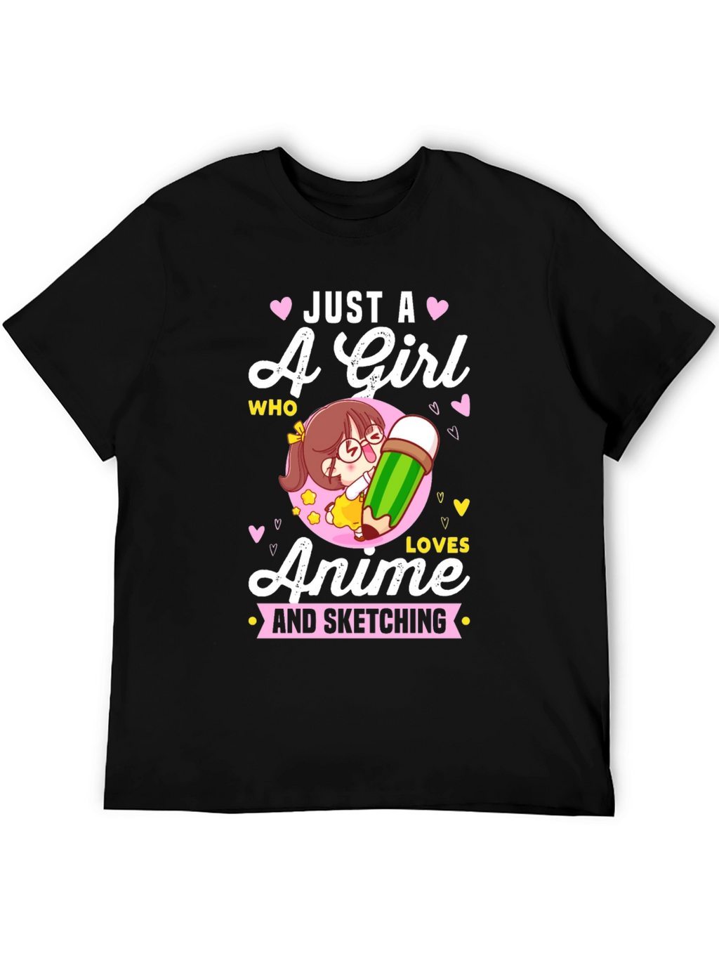 Anime Girl Sketching T-Shirt