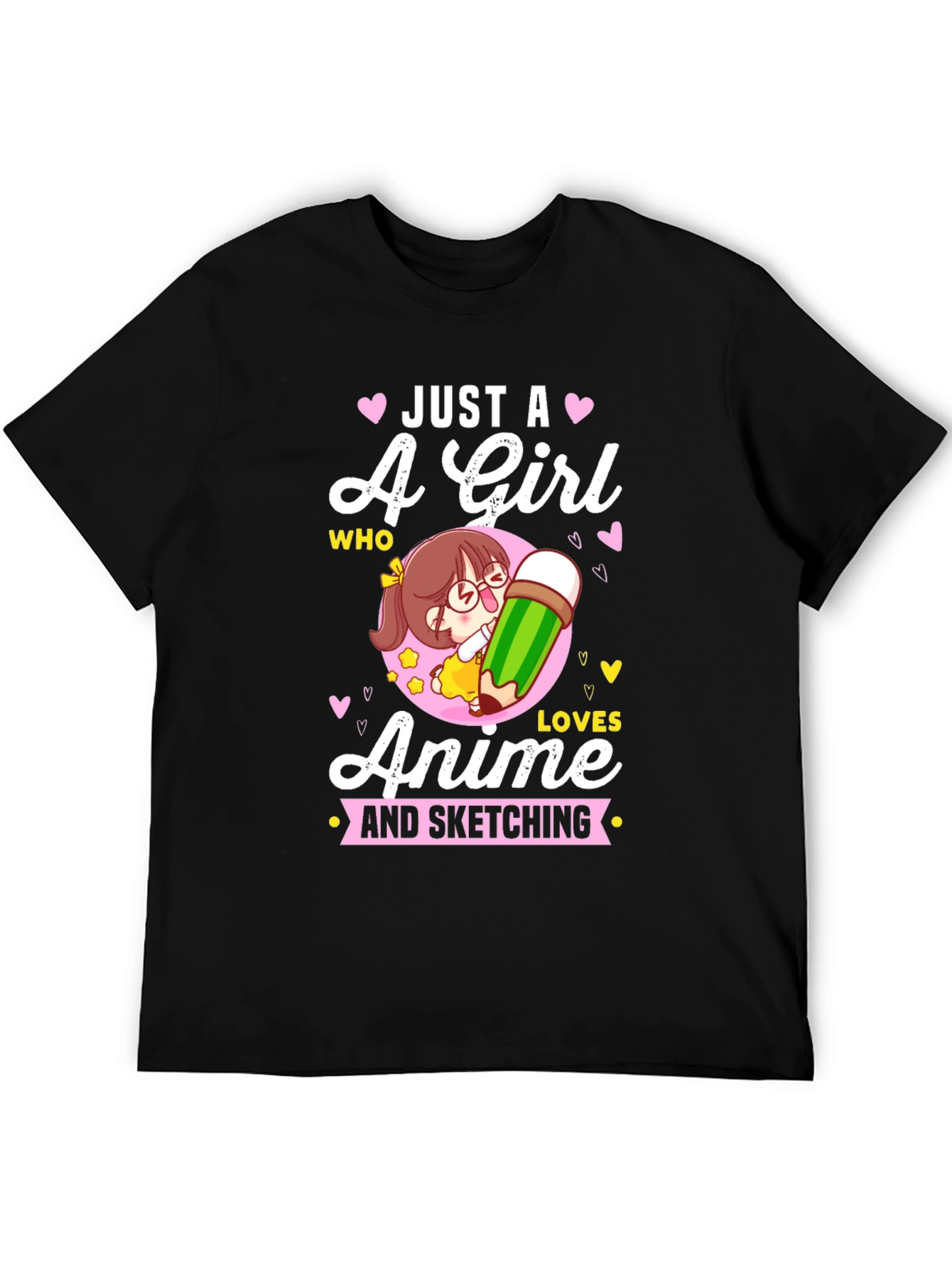Anime Girl Sketching T-Shirt