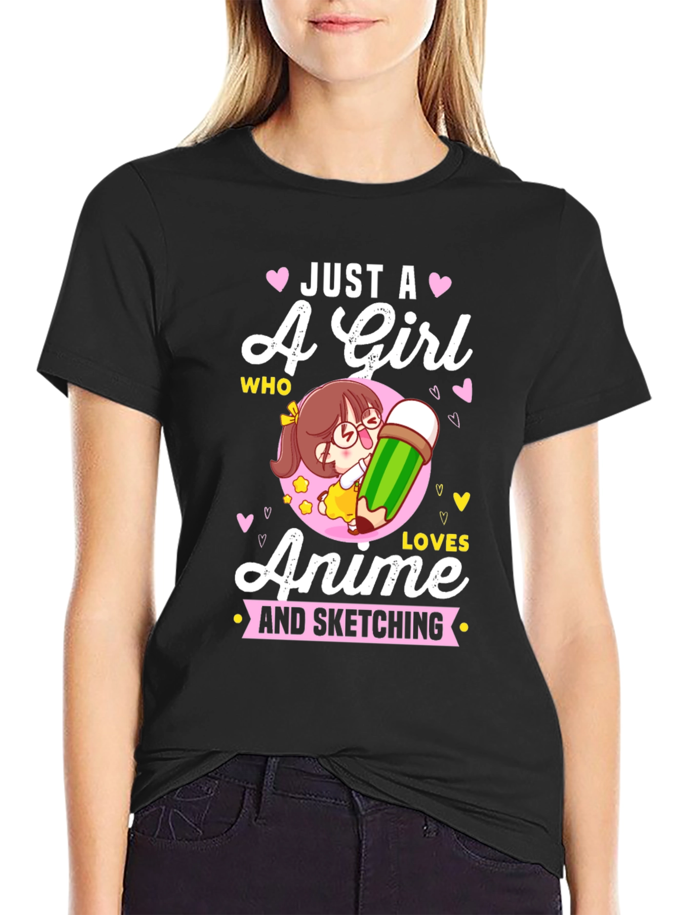 Anime Girl Sketching T-Shirt