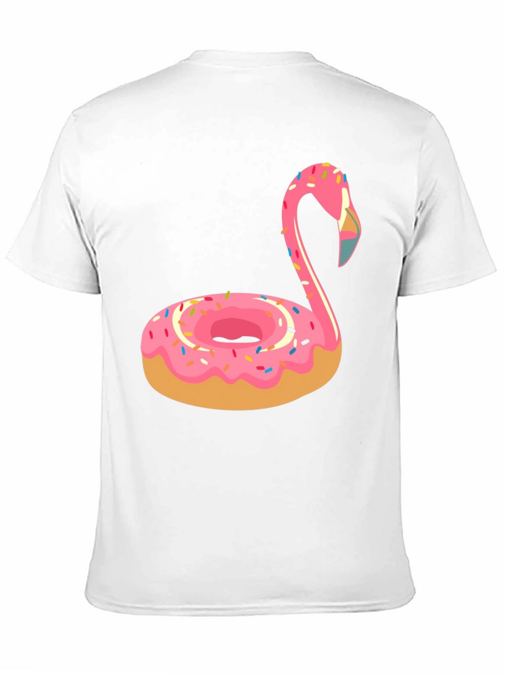 Donut Flamingo T-Shirt - Novelty Casual Tee