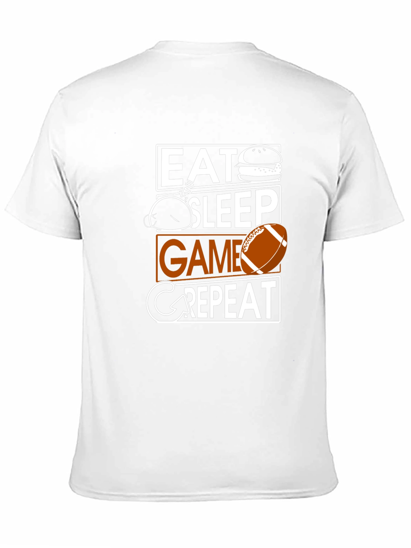 Eat Sleep Game Repeat T-Shirt - Football Fan Apparel