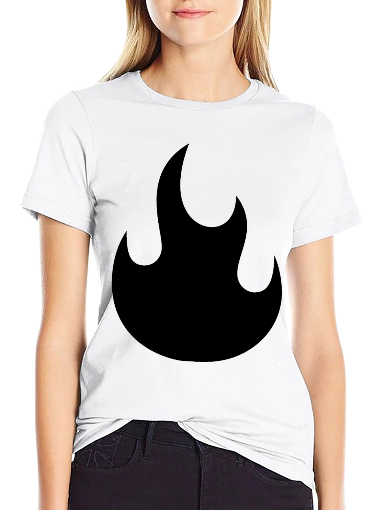 Flame Graphic Black T-Shirt - Casual Style