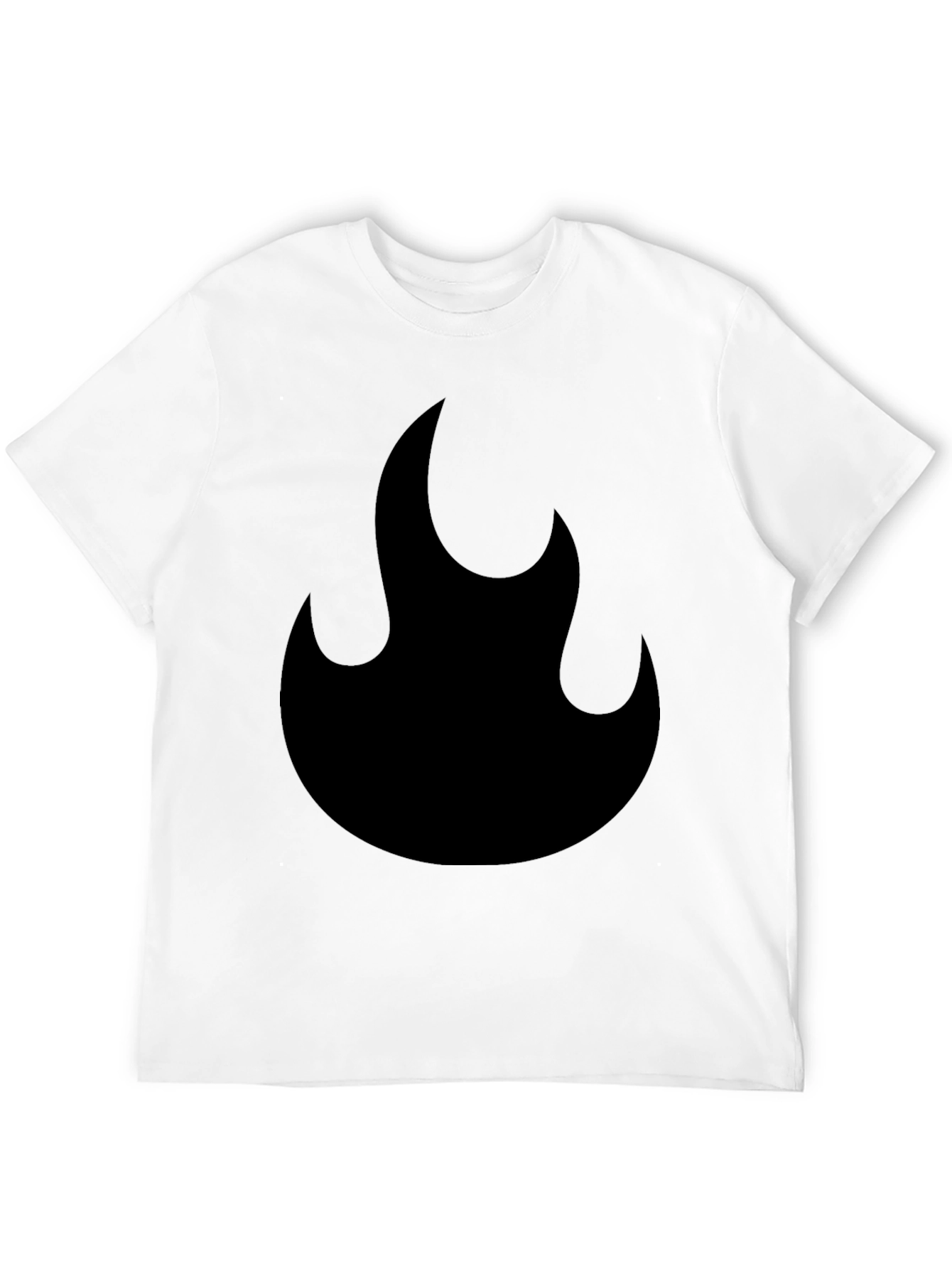 Flame Graphic Black T-Shirt - Casual Style