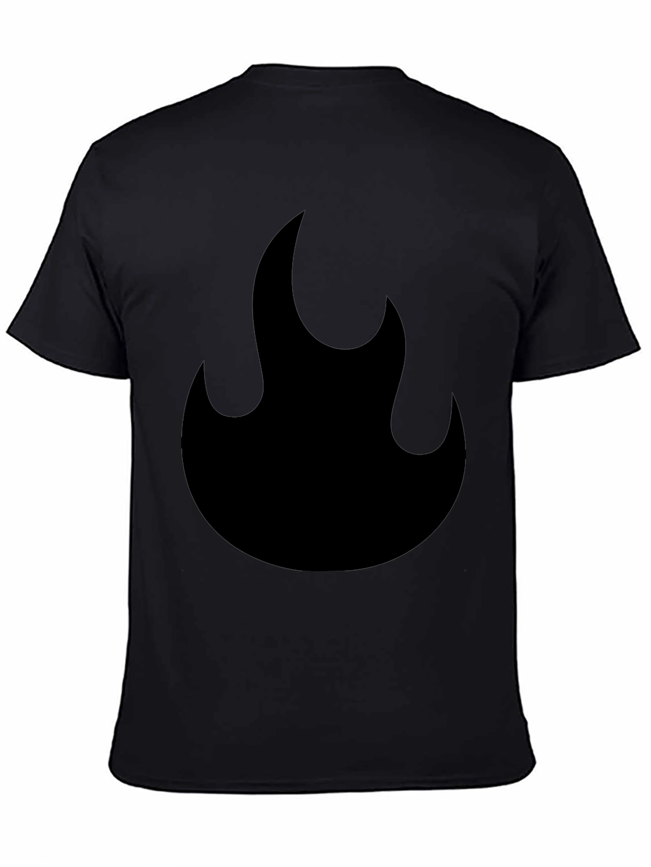 Flame Graphic Black T-Shirt - Casual Style
