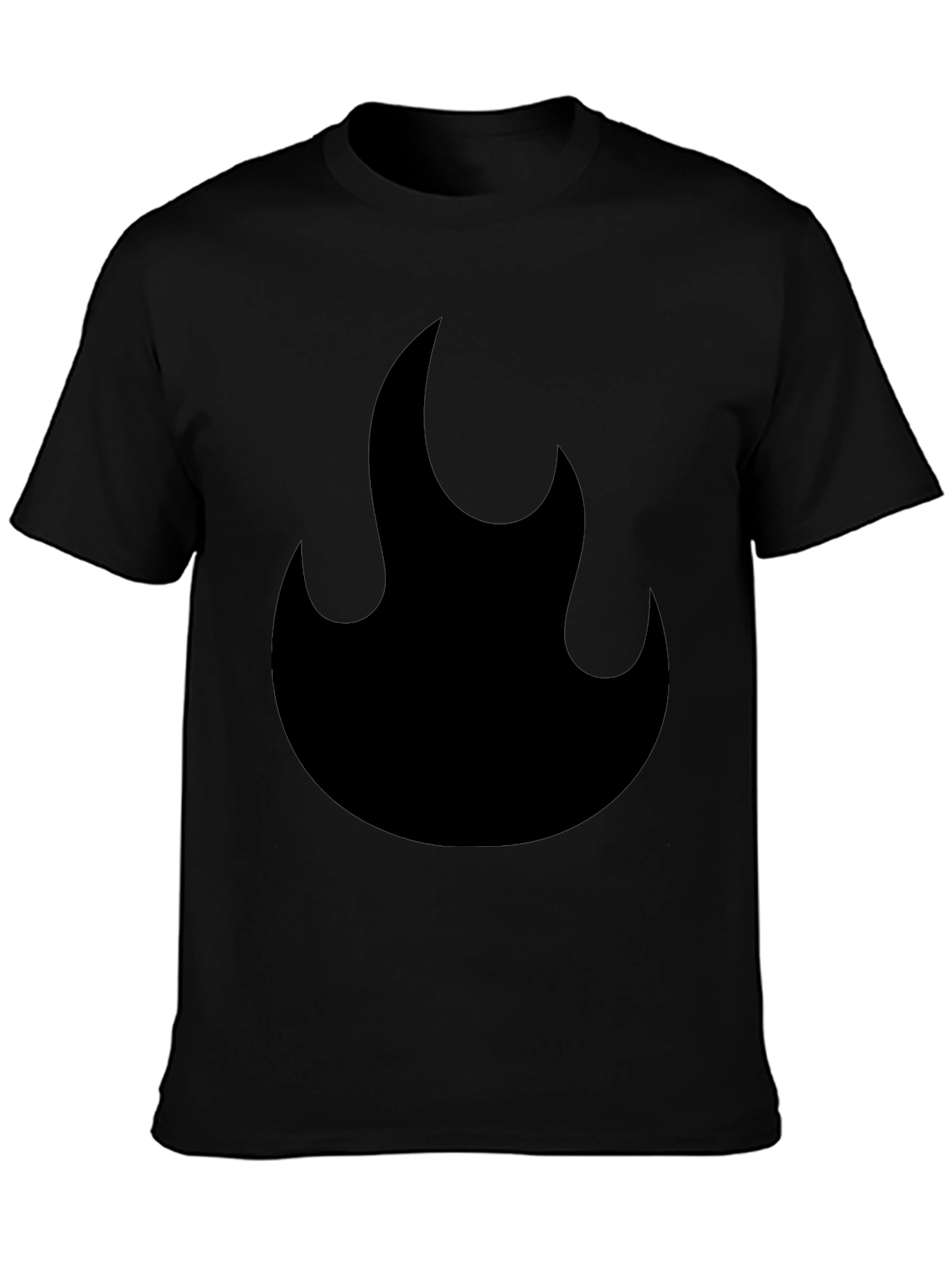 Flame Graphic Black T-Shirt - Casual Style
