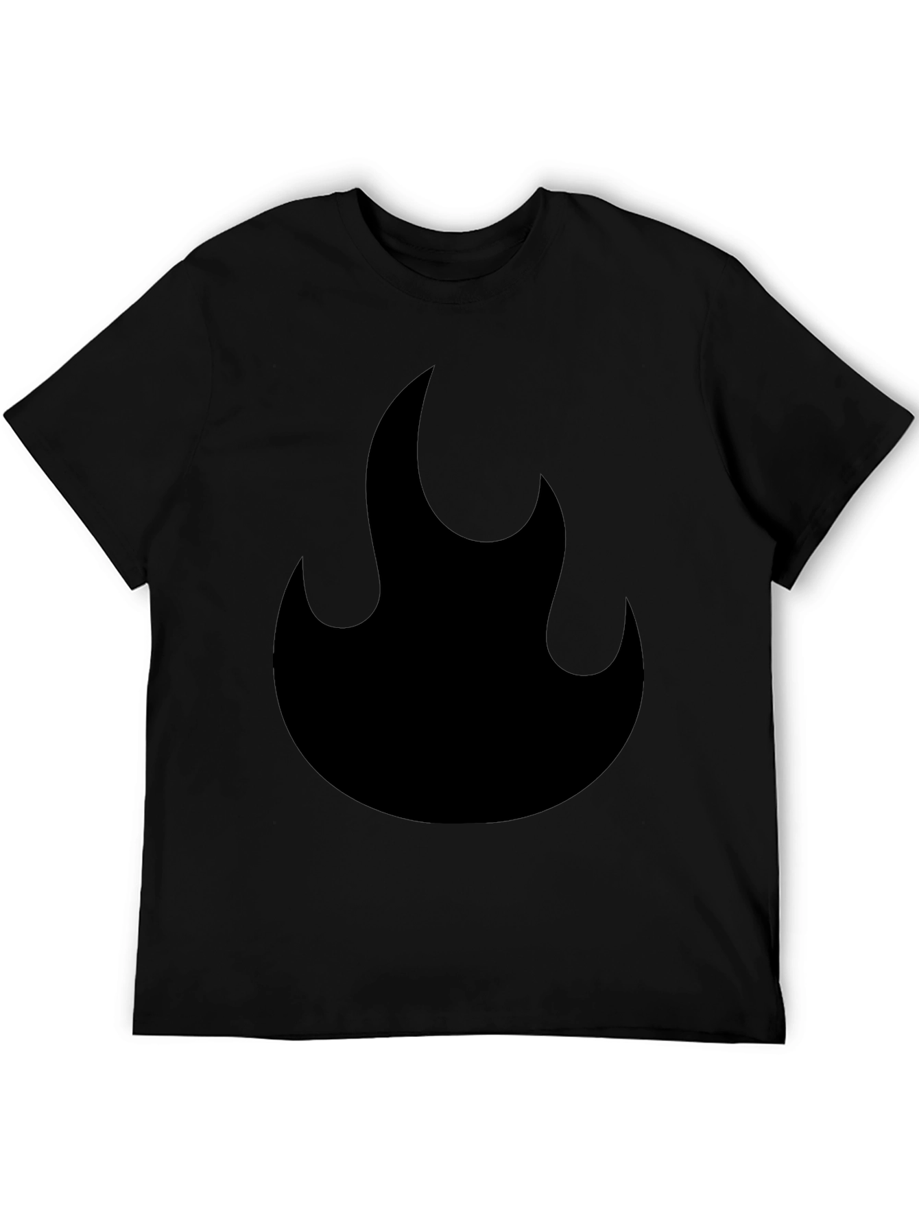 Flame Graphic Black T-Shirt - Casual Style