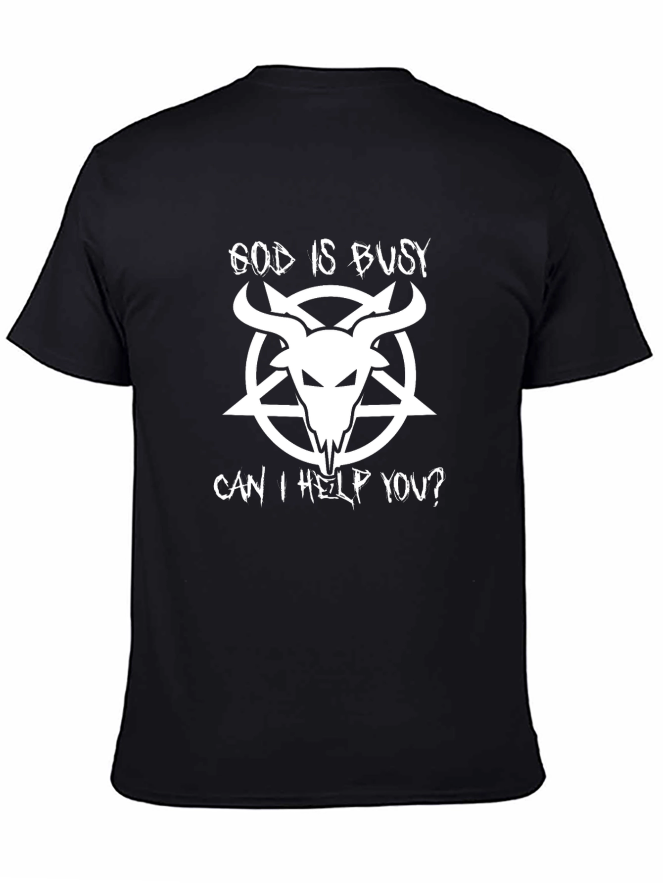 God Is Busy Graphic T-Shirt - Black