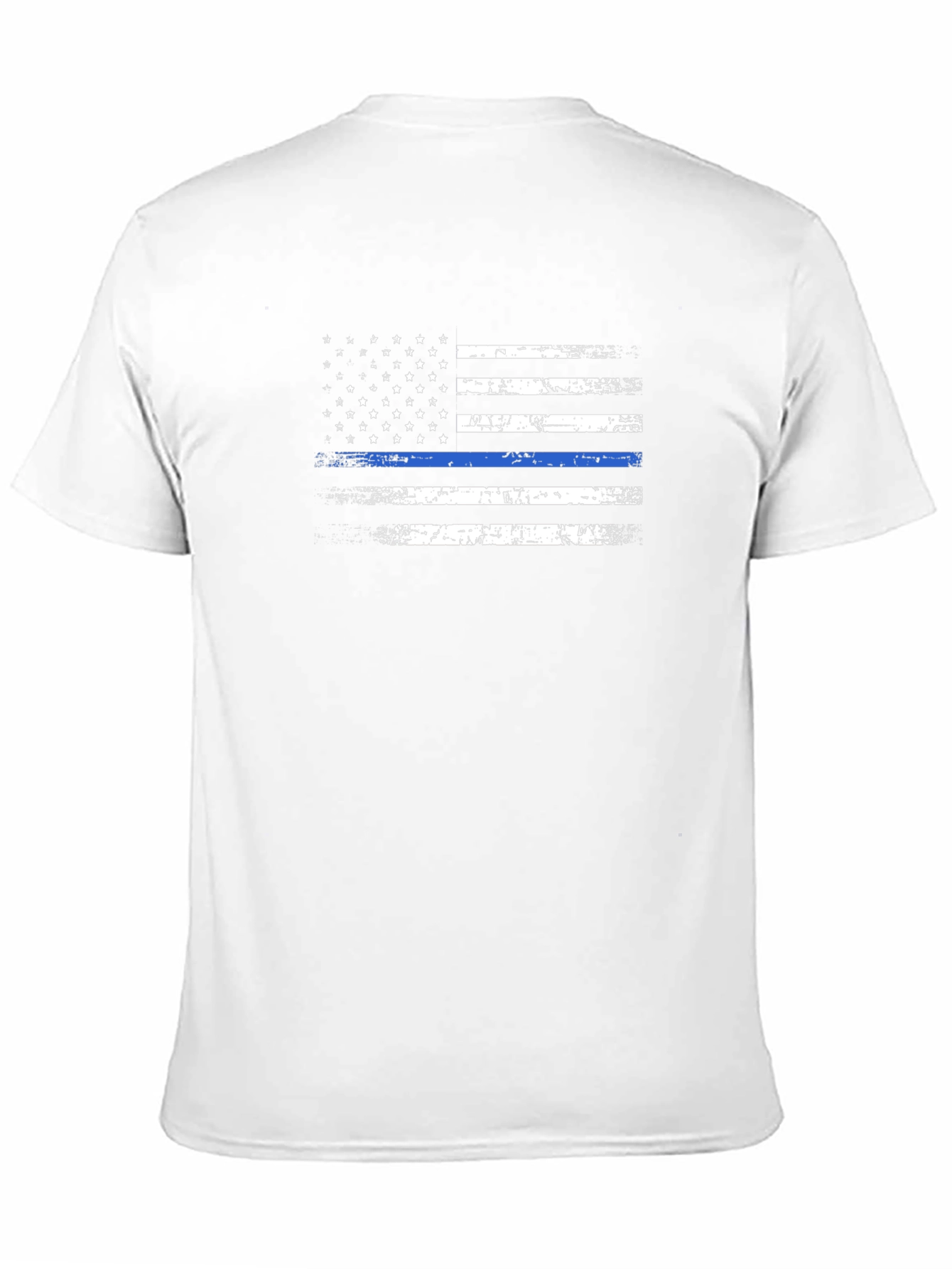 Distressed Thin Blue Line American Flag Graphic Tee