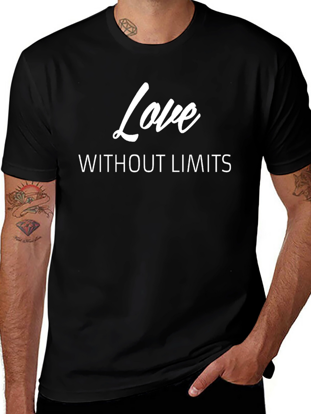 Love Without Limits Graphic Tee - Stylish Black T-Shirt