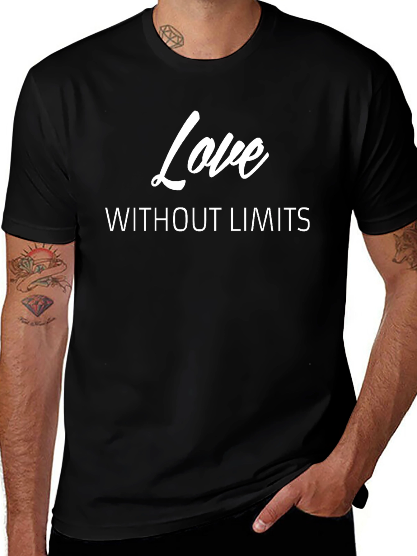 Love Without Limits Graphic Tee - Stylish Black T-Shirt