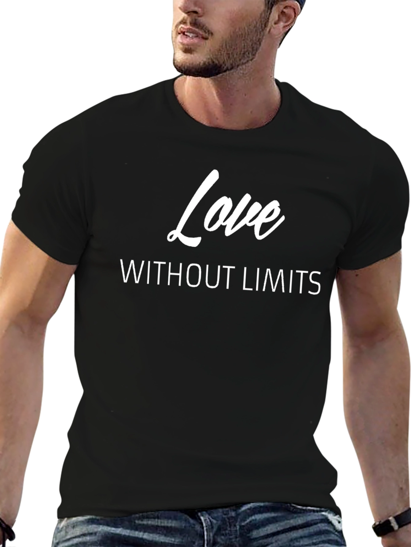 Love Without Limits Graphic Tee - Stylish Black T-Shirt